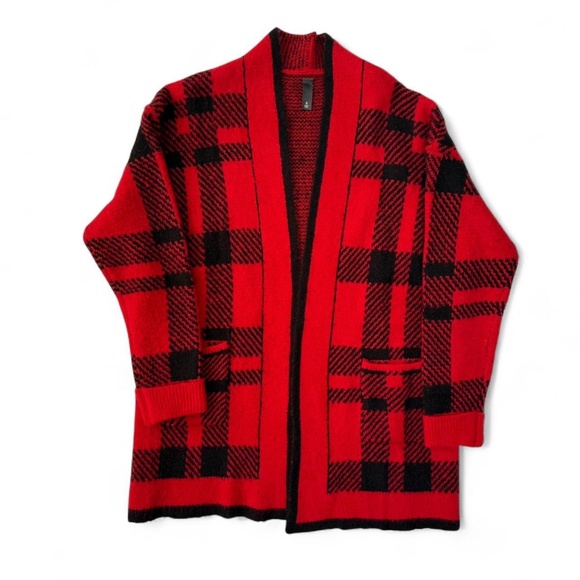 NWOT- Red Buffalo Plaid Cardigan Sweater - Small - Picture 4 of 8